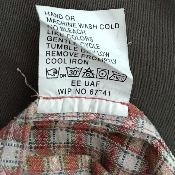 Woolrich Mens s/s button down size LT orange plaid cotton excellent condition - Picture 6 of 8